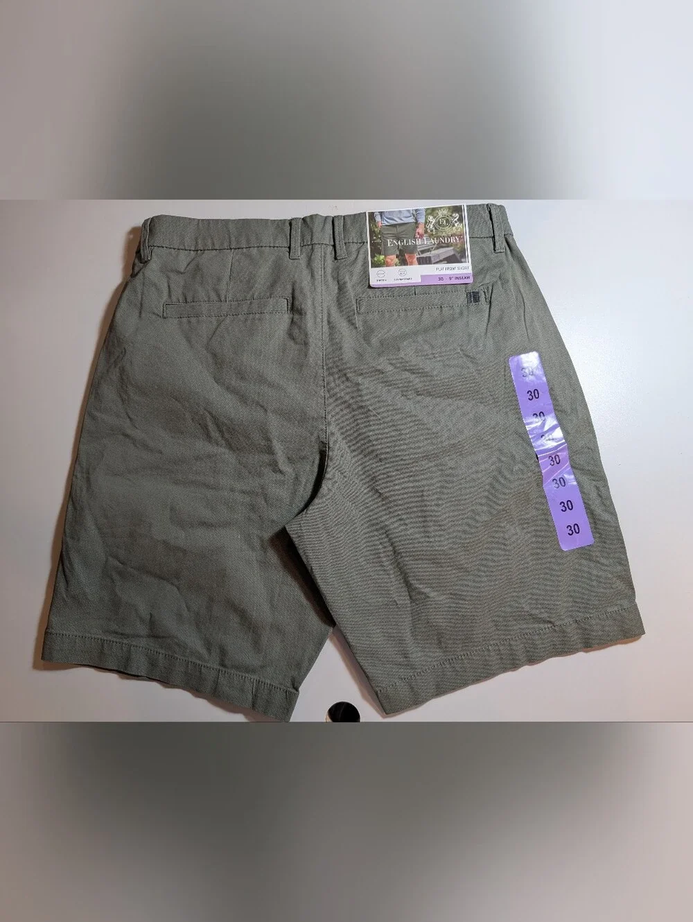 English Laundry Men's Size 30 Olive Green Casual 9 Inch Shorts NWT